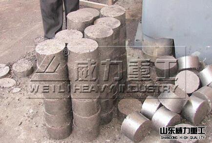 1000吨铝合金屑压块机成品